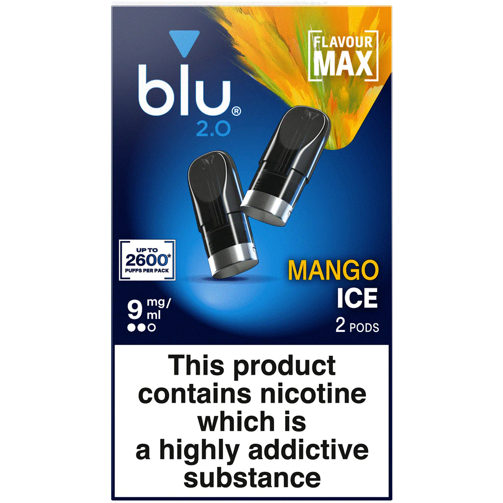 Blu 2.0 Blueberry Ice Vape Pods 9mg | Prefilled 2 Pack