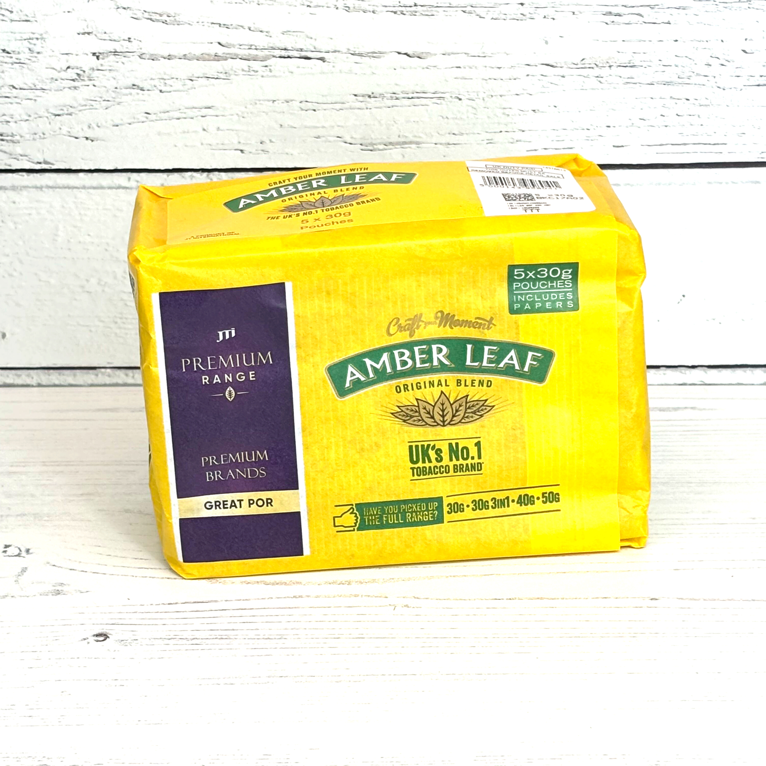 Amber Leaf Original Fine Cut Hand Rolling Tobacco 30g pouch – buy online UK at Smoke Kingz