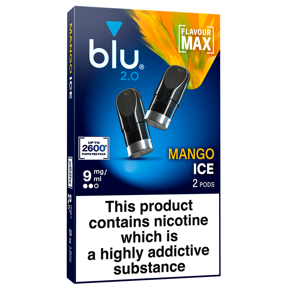 Blu 2.0 Mango Ice Vape Pods 9mg Twin Pack
