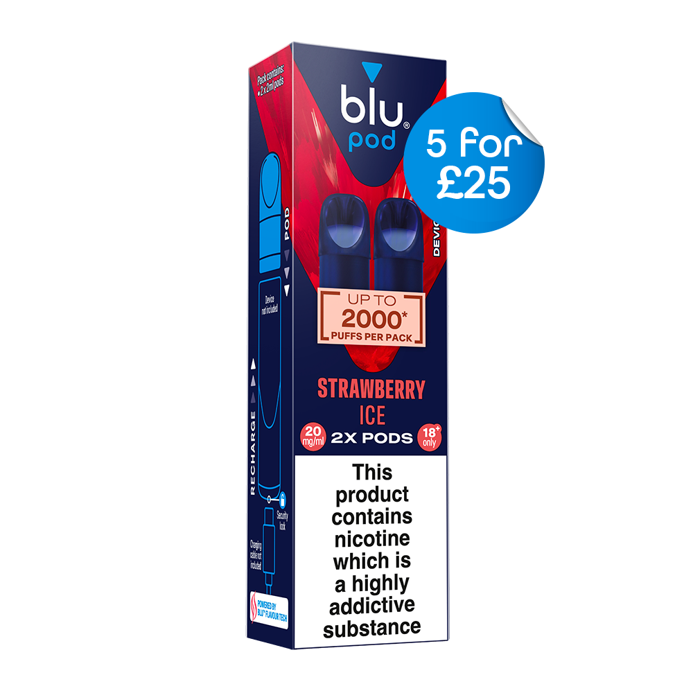 Blu Bar Replacement Vape Pods Strawberry Ice 20mg 2 Pack