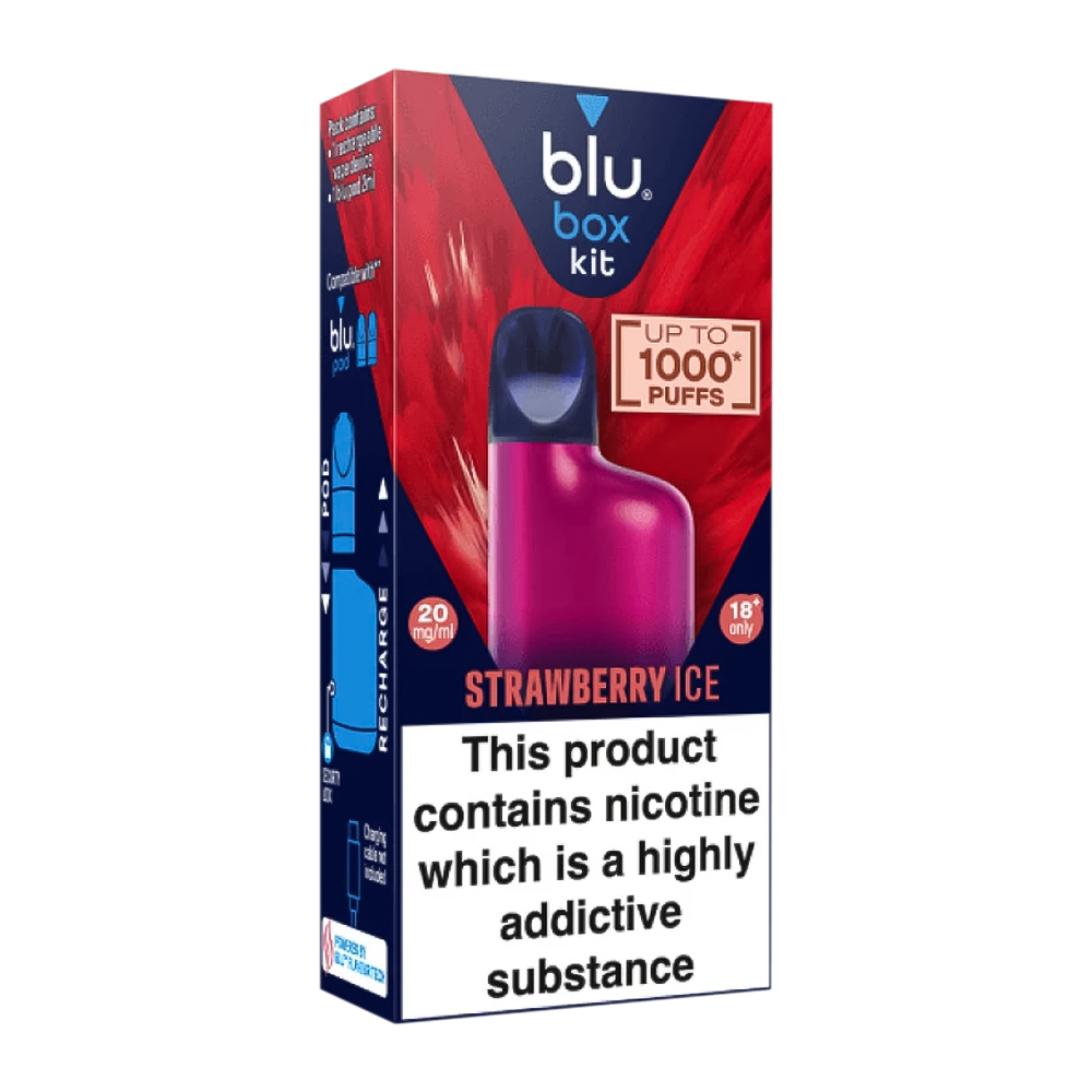 Blu Box Rechargeable Vape Kit Strawberry Ice 2ml 20mg