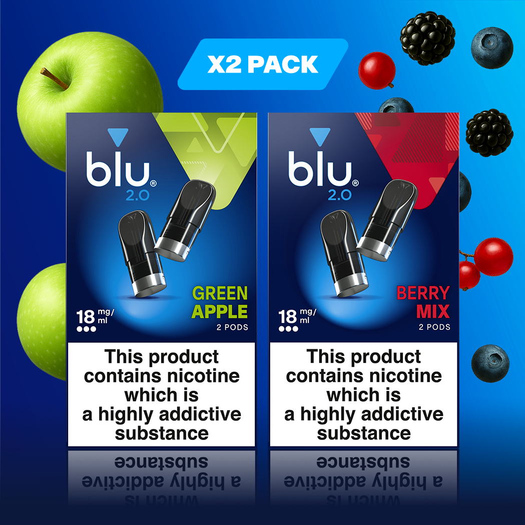 Blu 2.0 Berry Mix Vape Pods 18mg/ml 2 Pack - Image 4