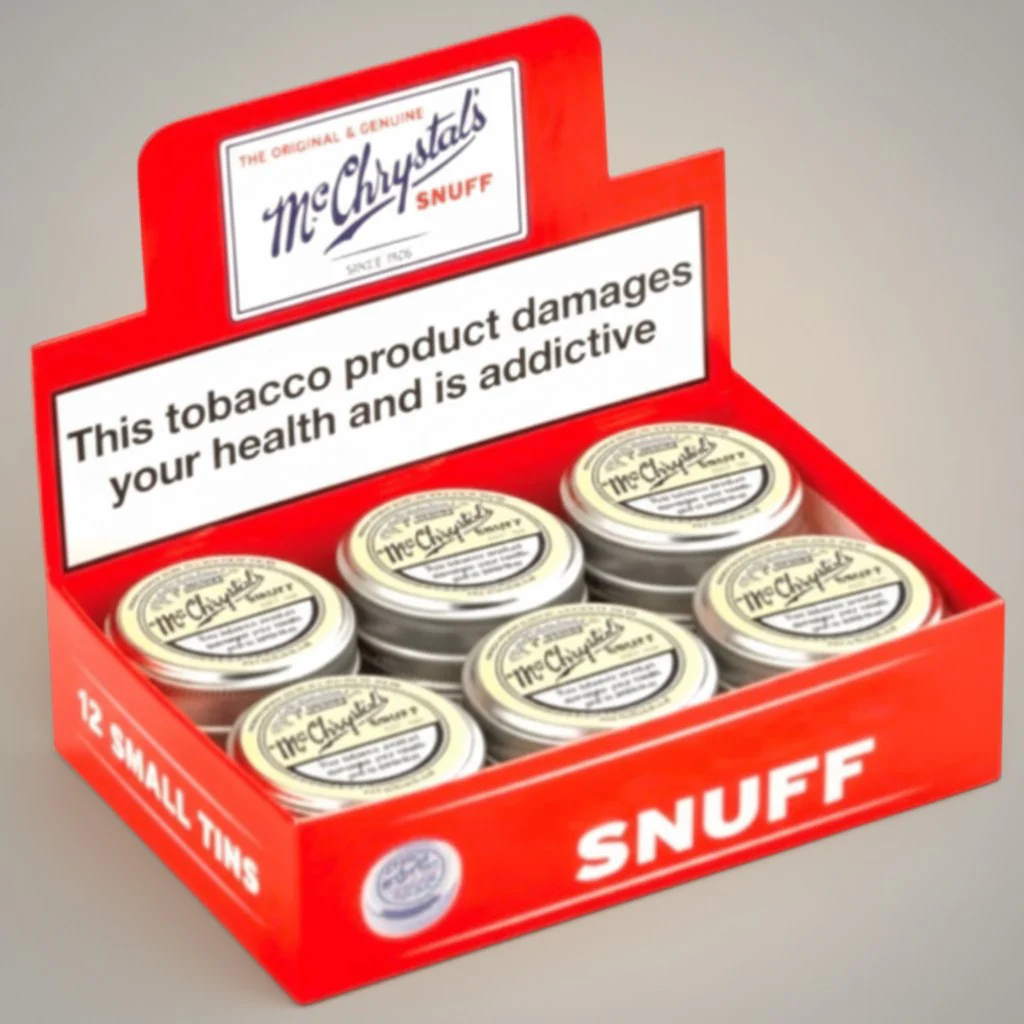 McChrystal's JIP mentholated snuff, fine grind, 4.4g tin