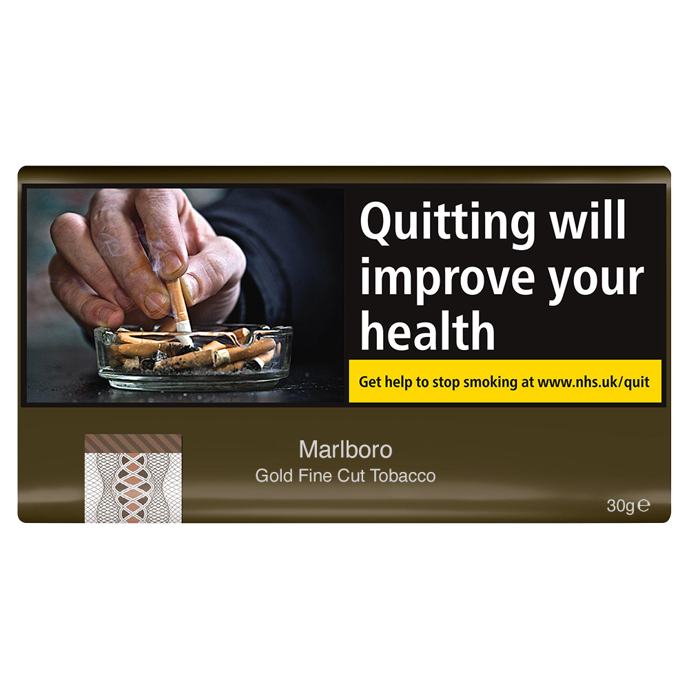 Marlboro Gold Fine Cut Hand Rolling Tobacco 30g Pouch