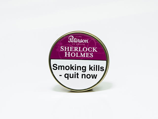 Peterson Sherlock Holmes pipe tobacco 50g tin – Virginia Burley blend with citrus for sale UK