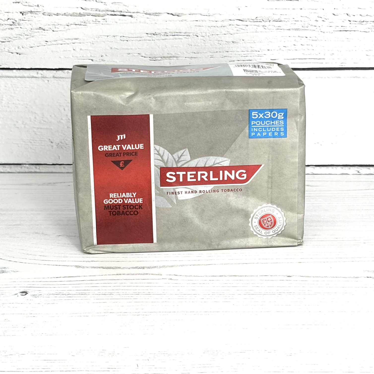 Sterling Essential 50g fine cut hand rolling tobacco pouch – Virginia blend for sale UK