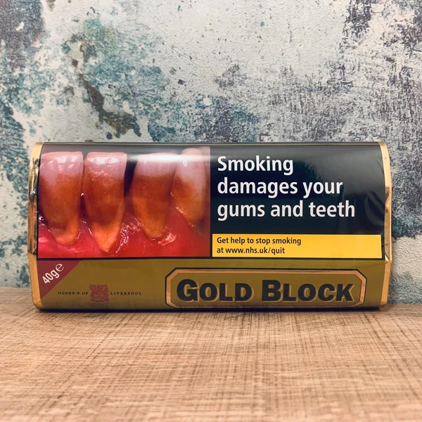 Gold Block Pipe Tobacco 40g - Mild Virginia Burley Blend UK