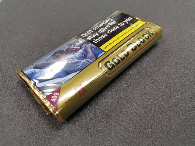 Gold Block Ribbon Cut Pipe Tobacco 40g Sweetened Virginia Blend - Buy Online UK