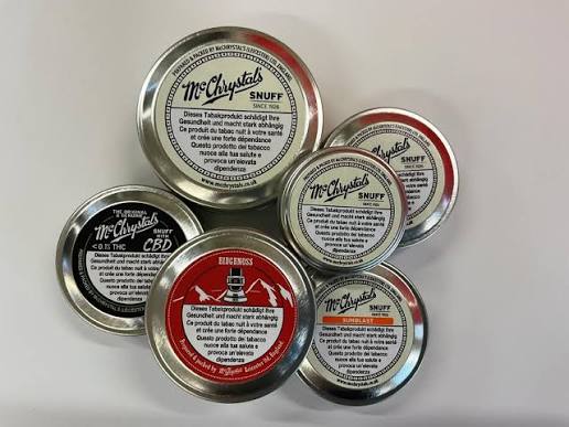 McChrystal's JIP mentholated snuff, fine grind, 4.4g tin