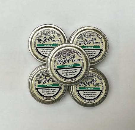 McChrystal's JIP mentholated snuff, fine grind, 4.4g tin