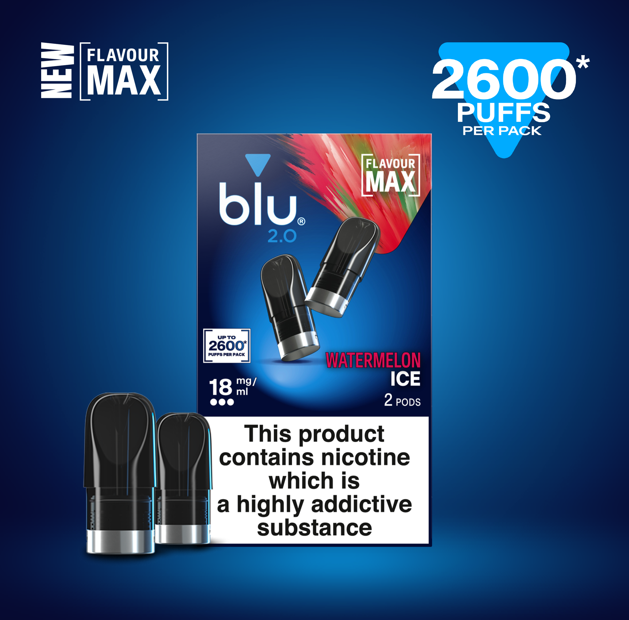 Blu 2.0 Berry Mix Vape Pods 18mg/ml 2 Pack - Image 3