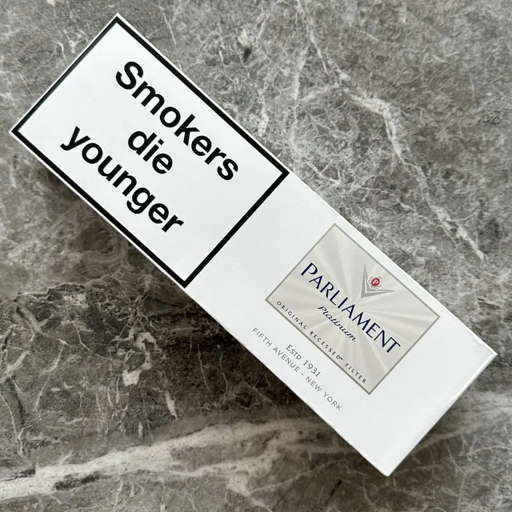 parliament silver blue cigarettes uk pack king size super lights mild recessed filter