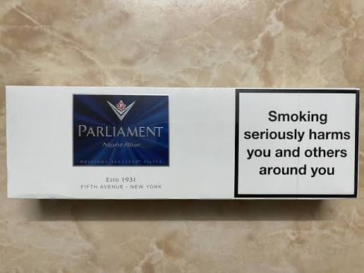 parliament silver blue cigarettes uk pack king size super lights mild recessed filter